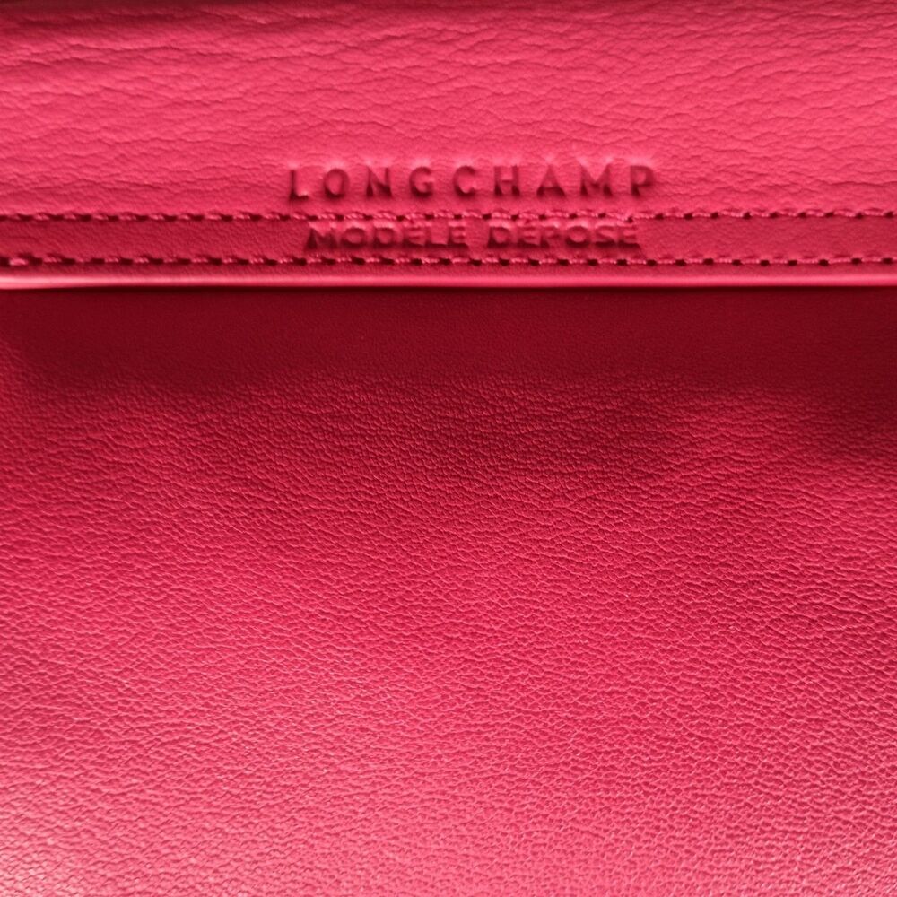 Longchamp Le Pliage Cuir 2-Way Leather Tote Shoulder Bag Pink - Picture 6 of 16